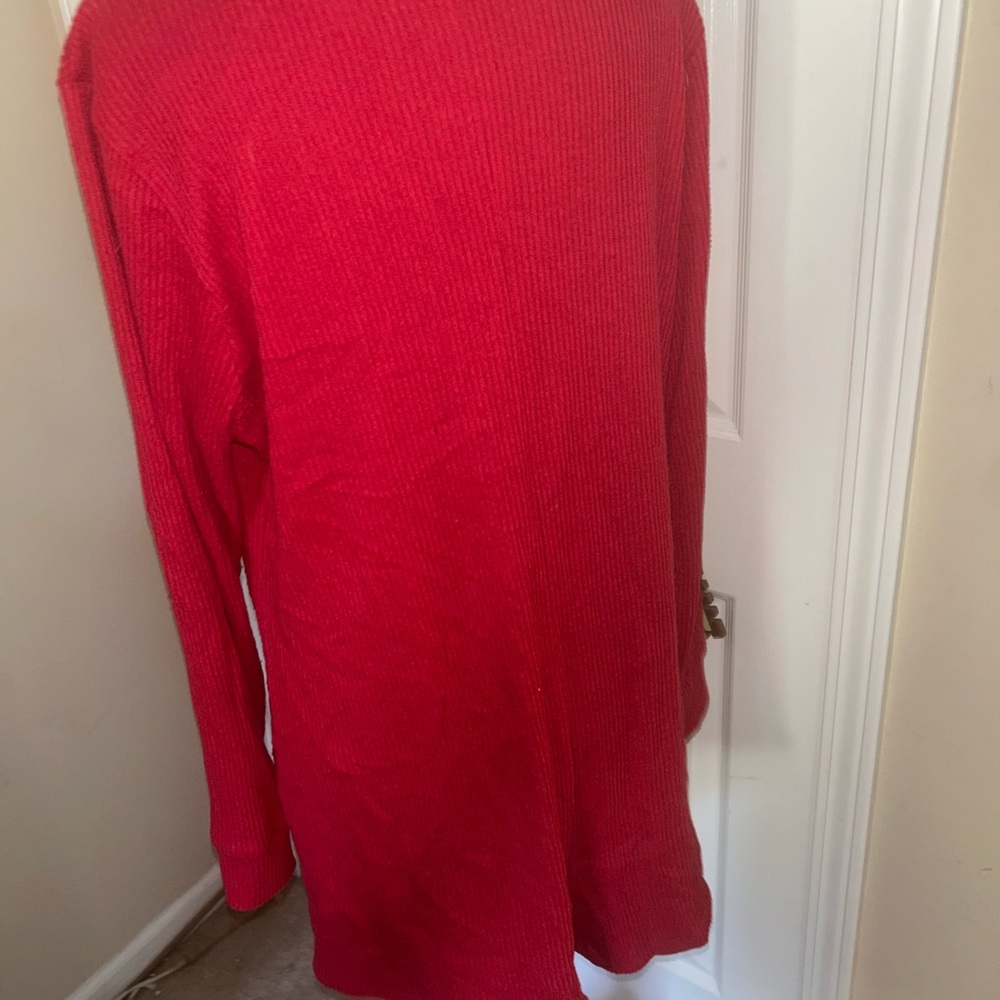 Torrid Red Long Sleeve Relaxed Pajama Romper - Picture 3 of 5